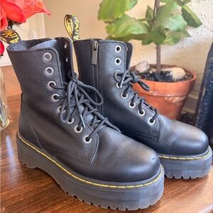 Dr. Martens Black Leather Combat Boots